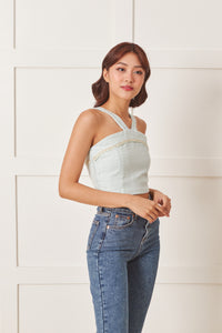 Rita Halter Tweed Crop Top