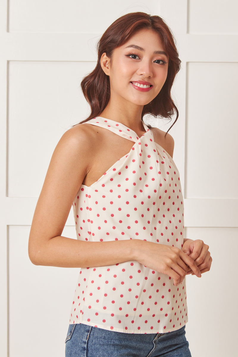 Zenny Halter Polka Dot Top – Lovely Bunny PH