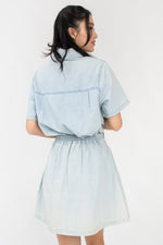 Load image into Gallery viewer, Ysa Pleated Denim Skirt
