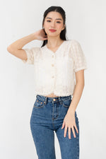 Load image into Gallery viewer, Maci Floral Broderie Top
