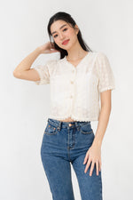 Load image into Gallery viewer, Maci Floral Broderie Top
