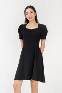 Rina Self Tie Back Ribbon Midi Dress