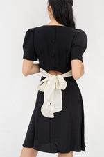 Load image into Gallery viewer, Rina Self Tie Back Ribbon Midi Dress
