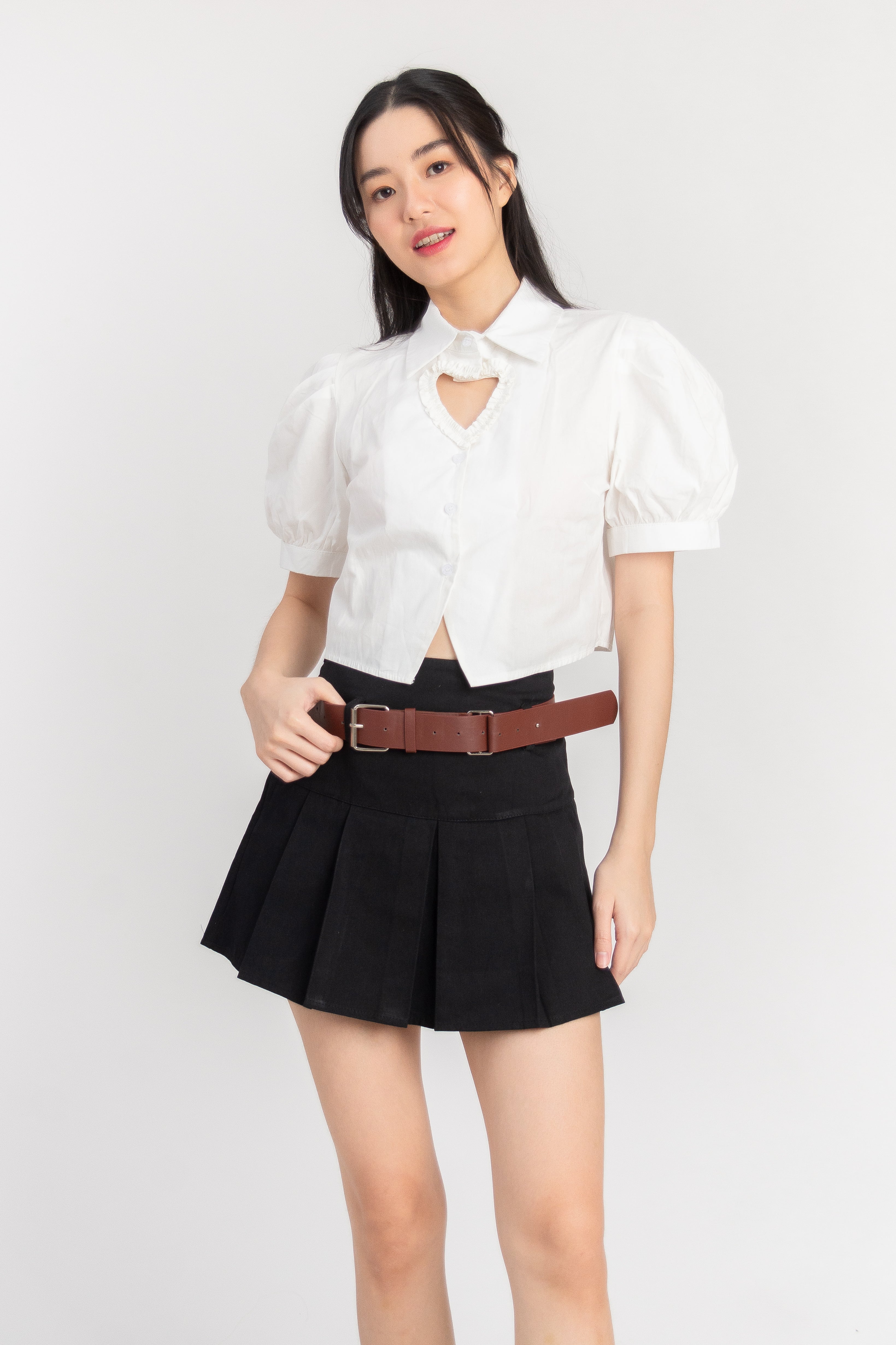 Aurelae Mini Skirt w/ Belt