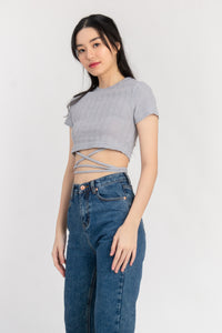 Molie Self Tie Ribbon Crop Top