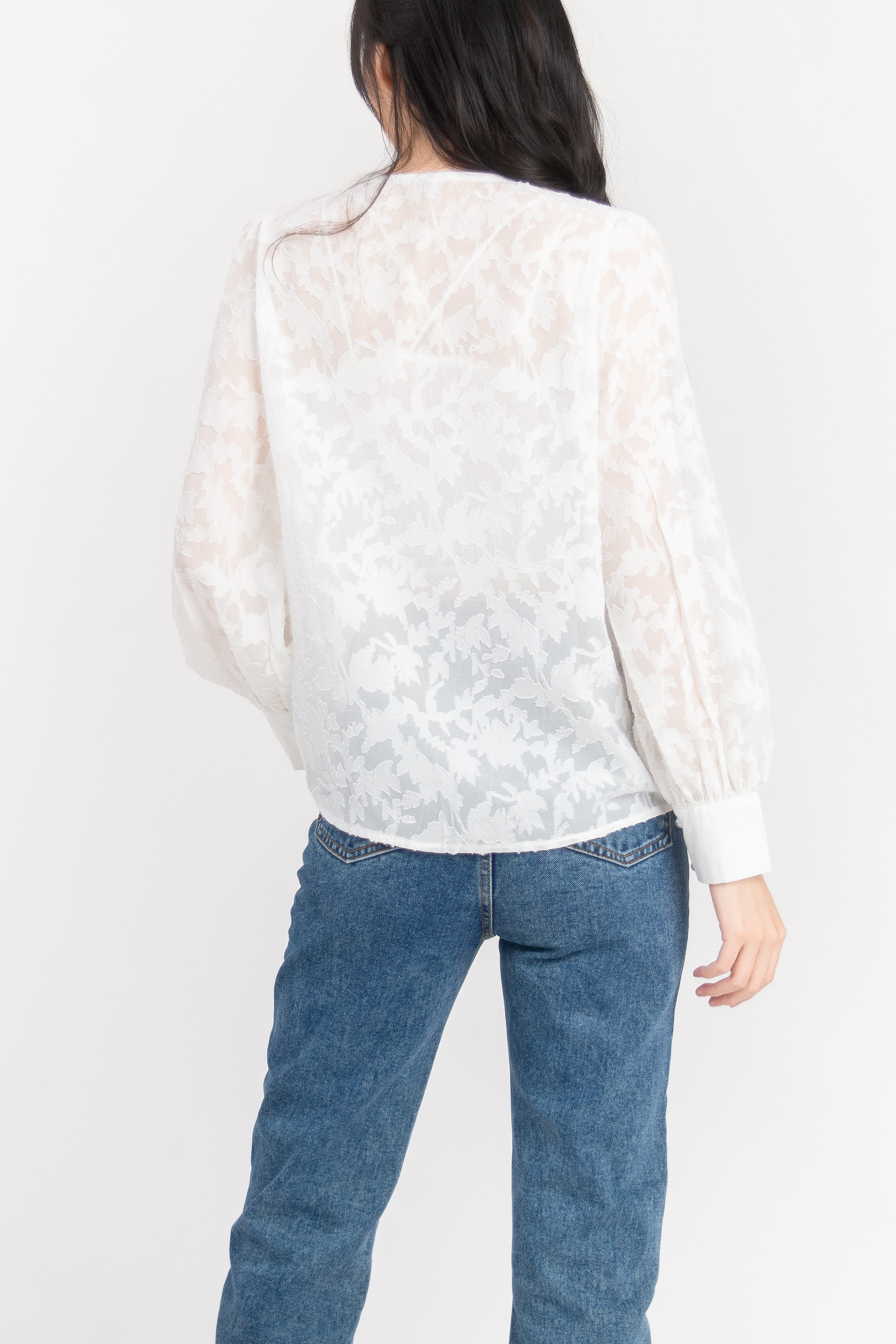 Alessa Broderie Button Down Top