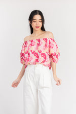 Load image into Gallery viewer, Theresia Floral Off Shoulder Top
