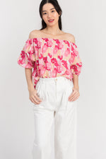 Load image into Gallery viewer, Theresia Floral Off Shoulder Top
