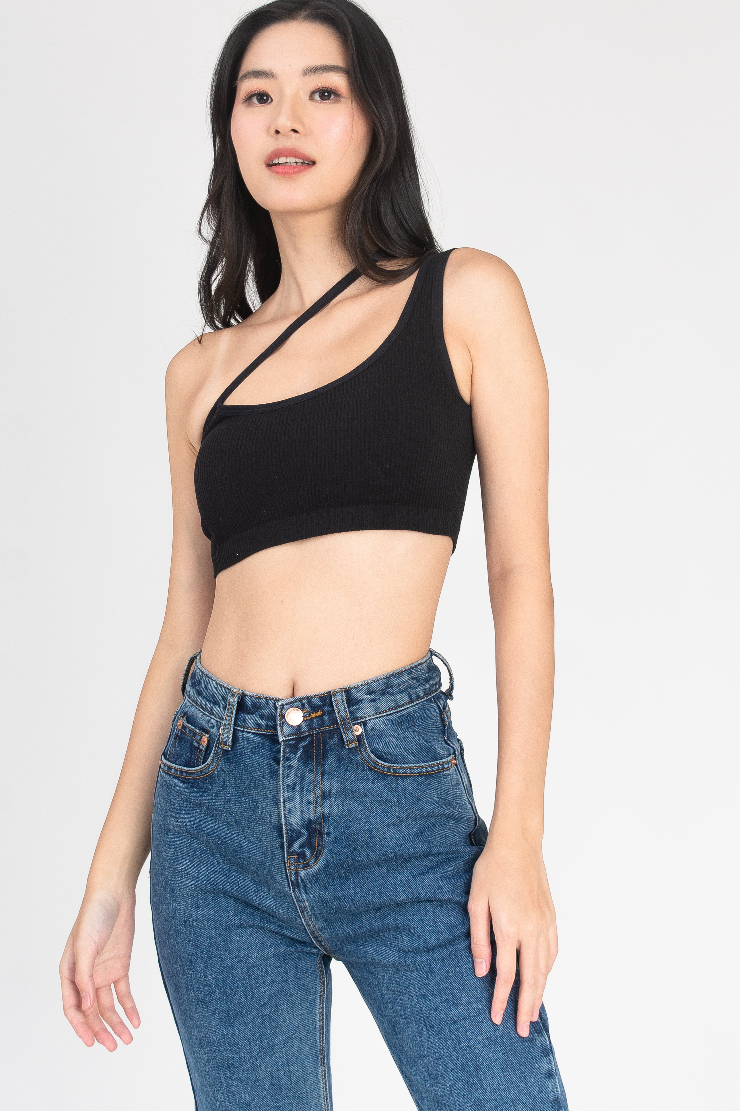 Shiela Crop Top in Black