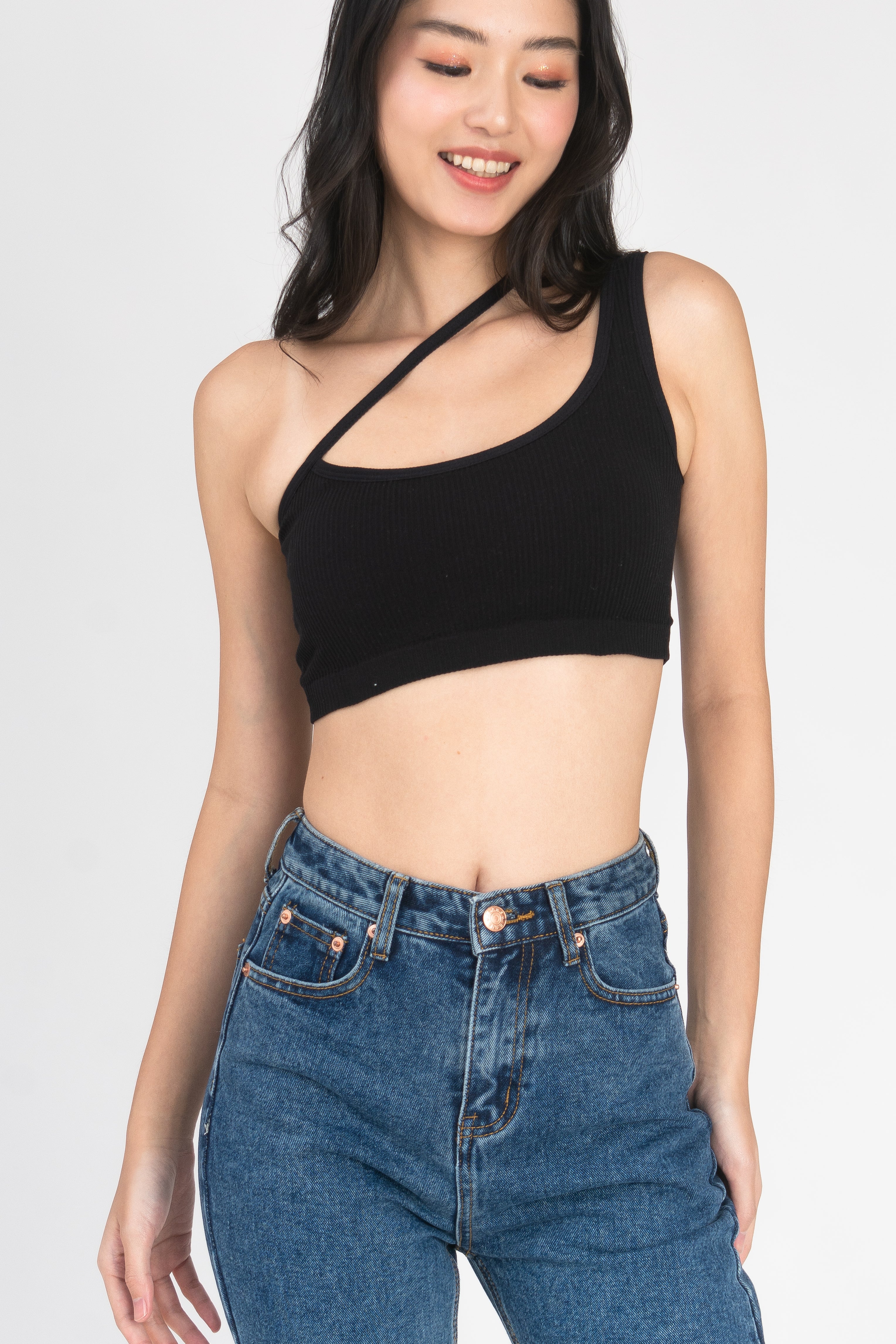 Shiela Crop Top in Black