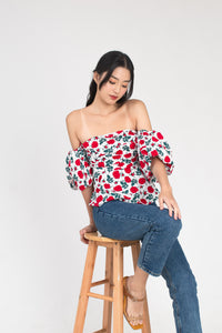 Tanisha Floral All Over Peplum Top