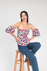 Tanisha Floral All Over Peplum Top