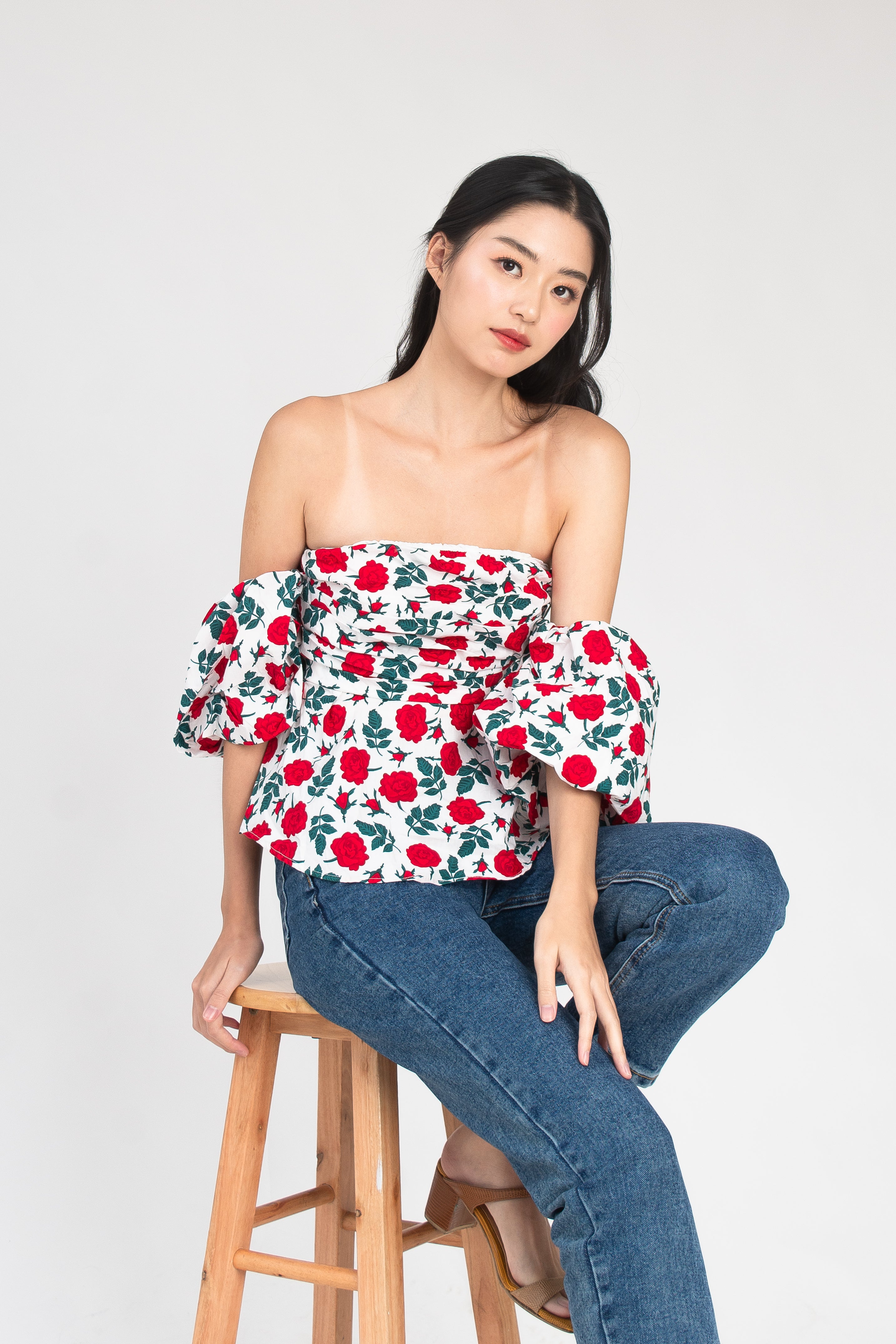 Tanisha Floral All Over Peplum Top