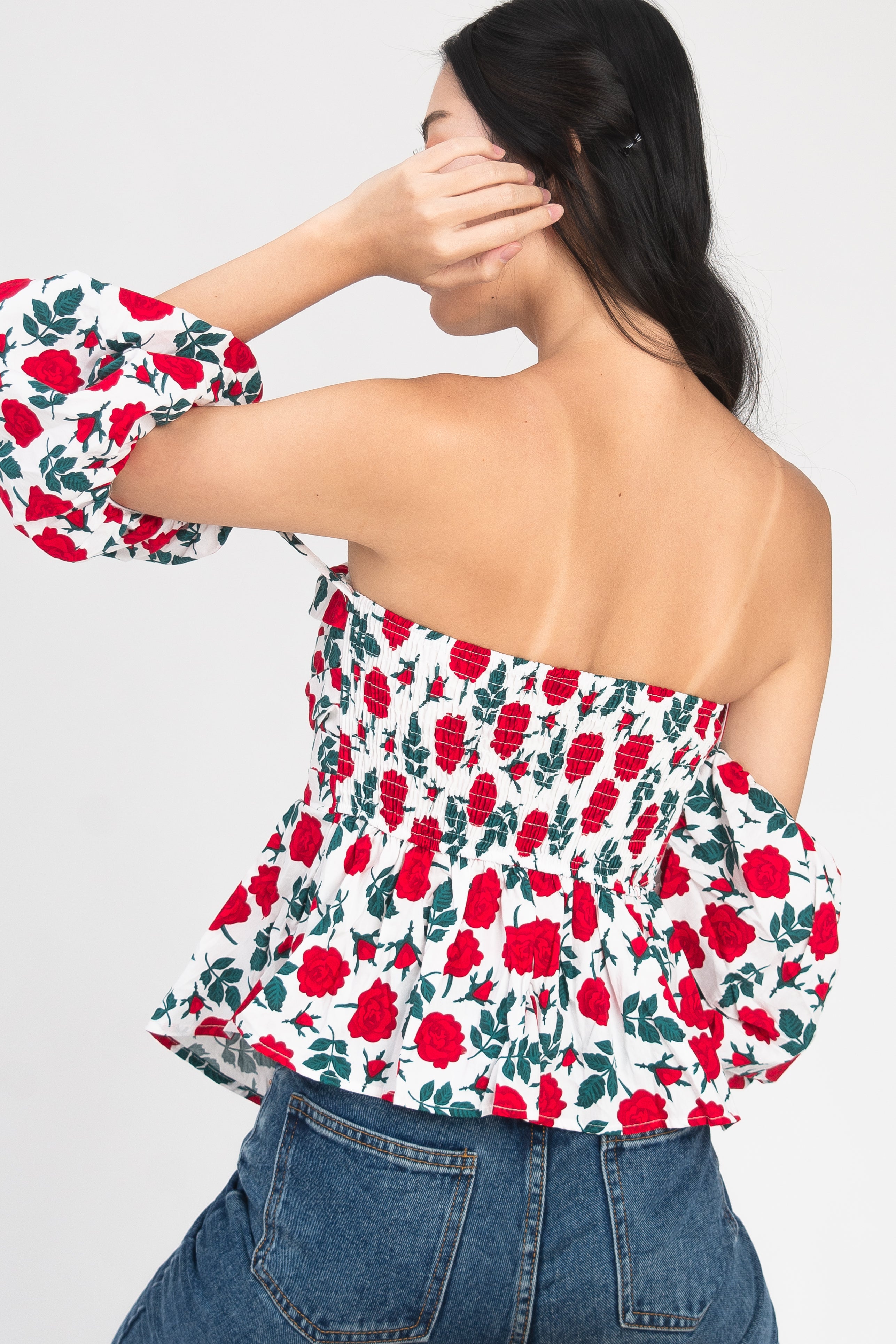 Tanisha Floral All Over Peplum Top