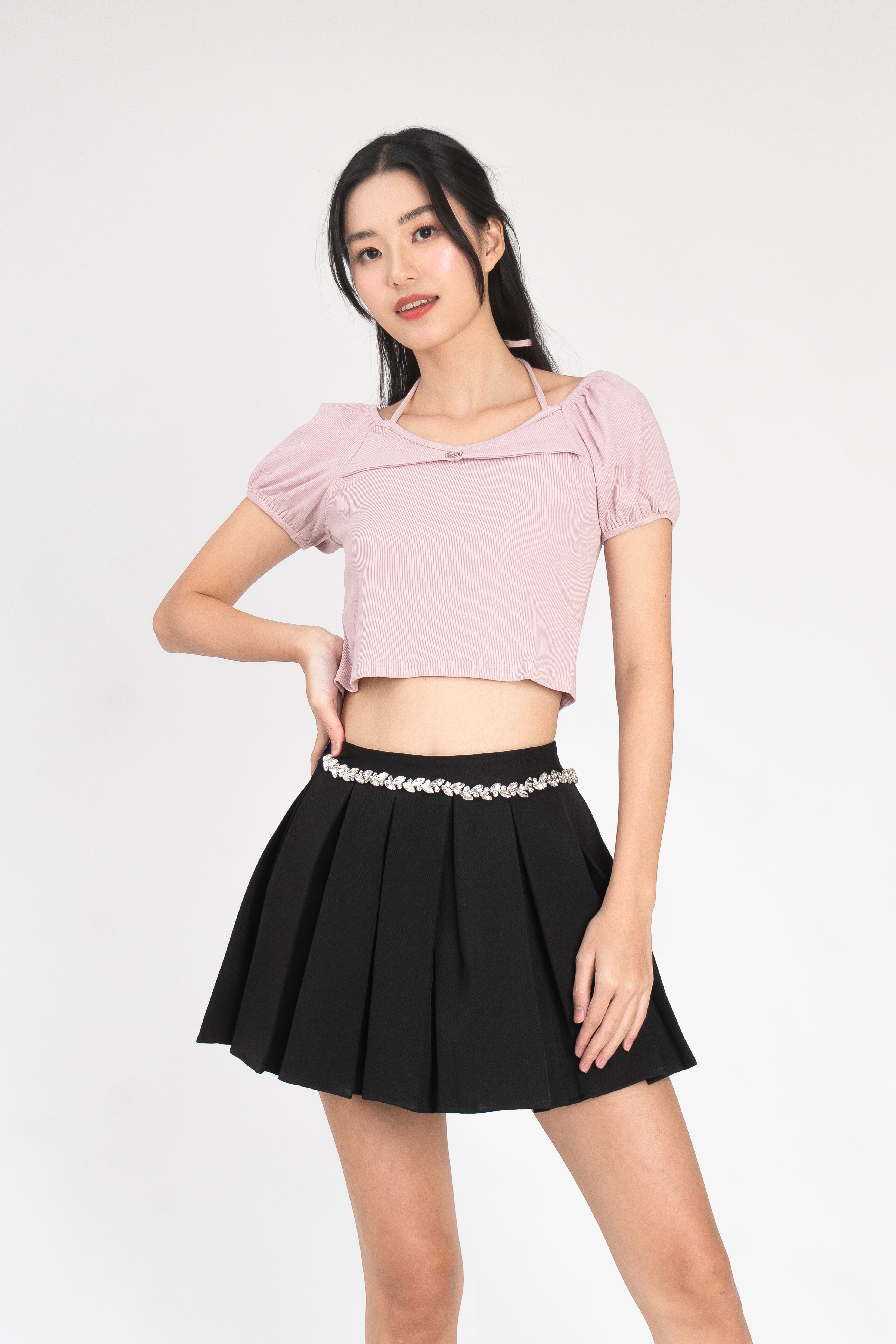 Aryn Halter Neck Crop Top