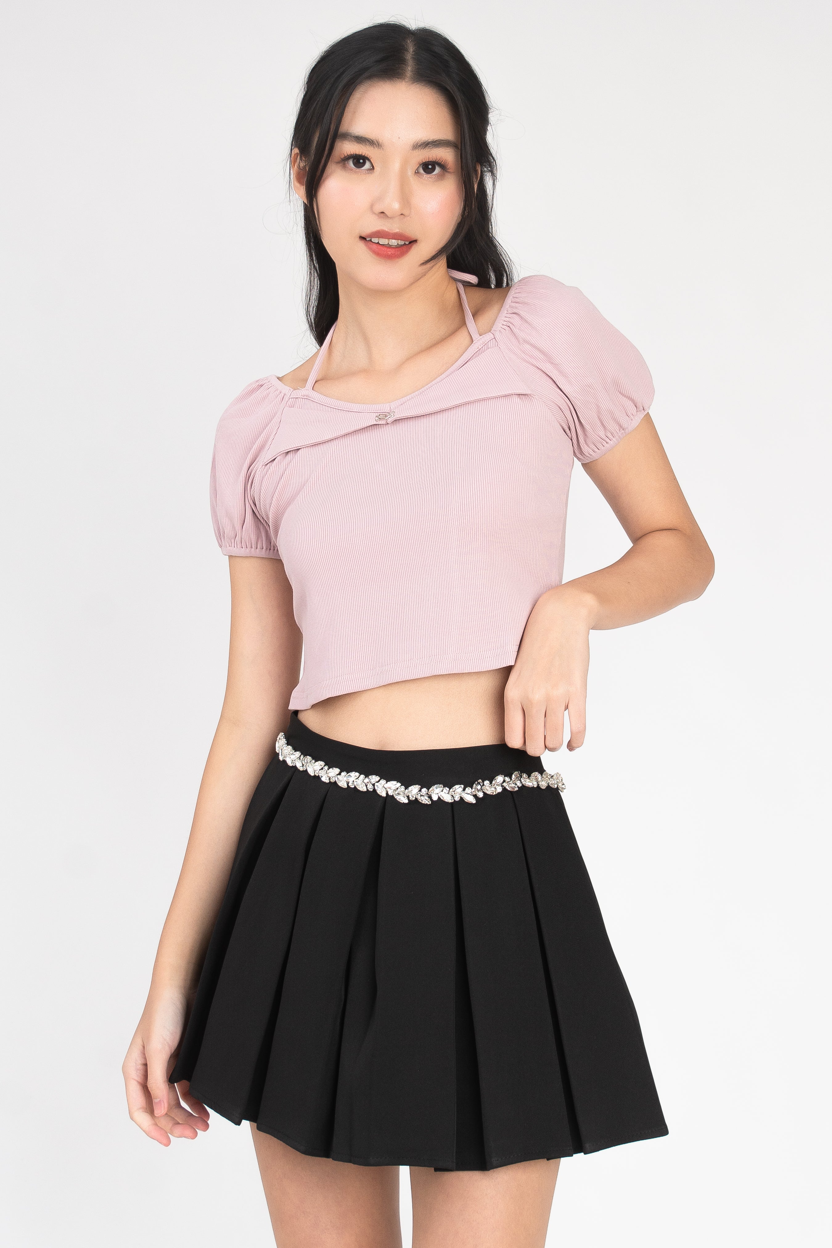 Aryn Halter Neck Crop Top