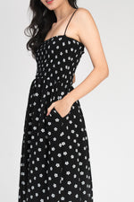 Load image into Gallery viewer, Kelsie Floral All Over Smocked Midi Dress
