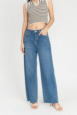 Load image into Gallery viewer, Zania Wide Leg Blue Denim Jeans
