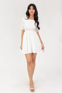 Priscilla Broderie Mini Dress