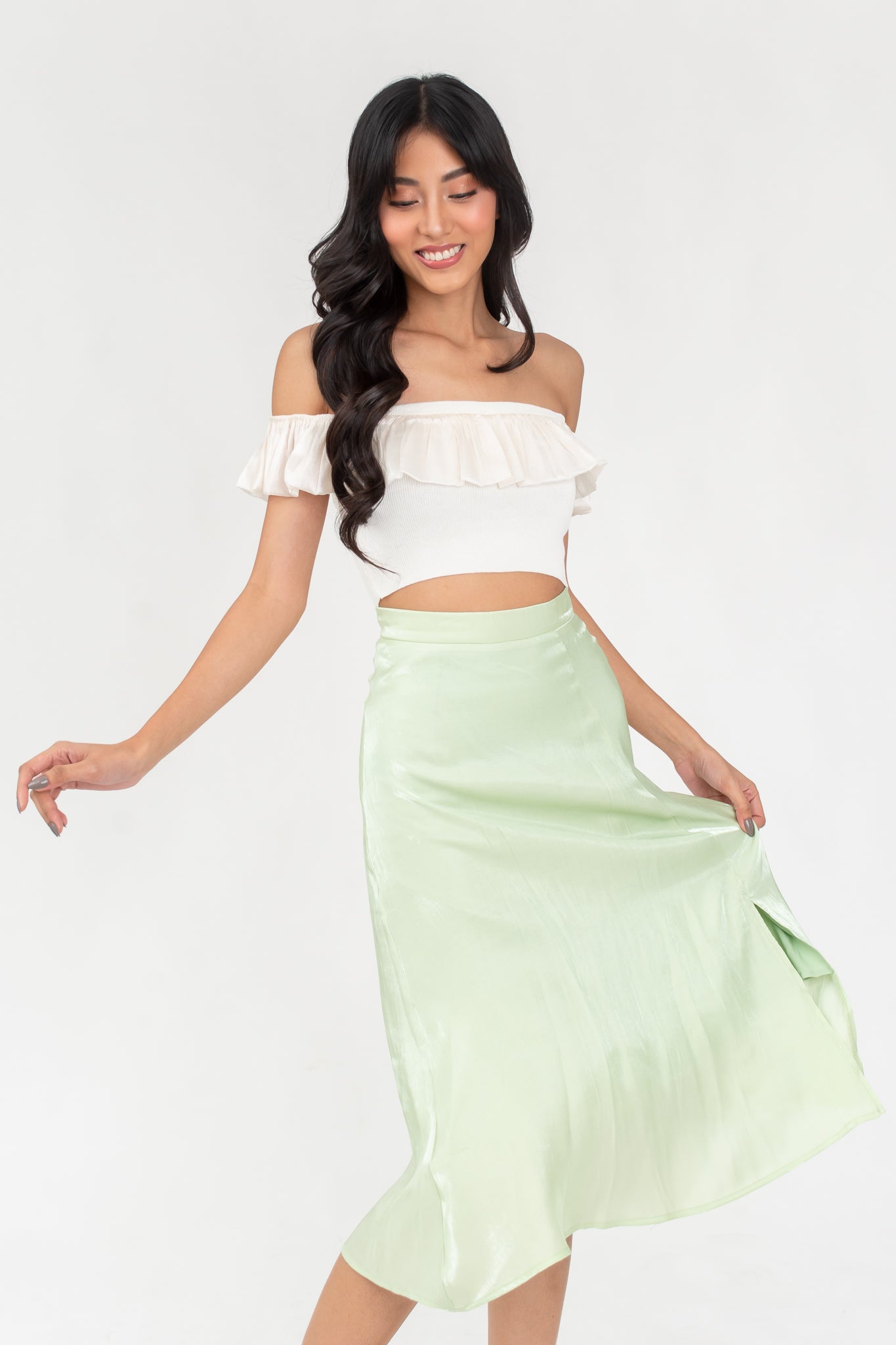 Arriane Off Shoulder Top in White