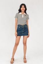 Load image into Gallery viewer, Amara Polo Stripes Top
