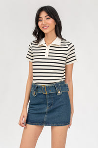 Amara Polo Stripes Top