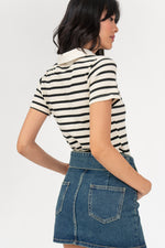 Load image into Gallery viewer, Amara Polo Stripes Top
