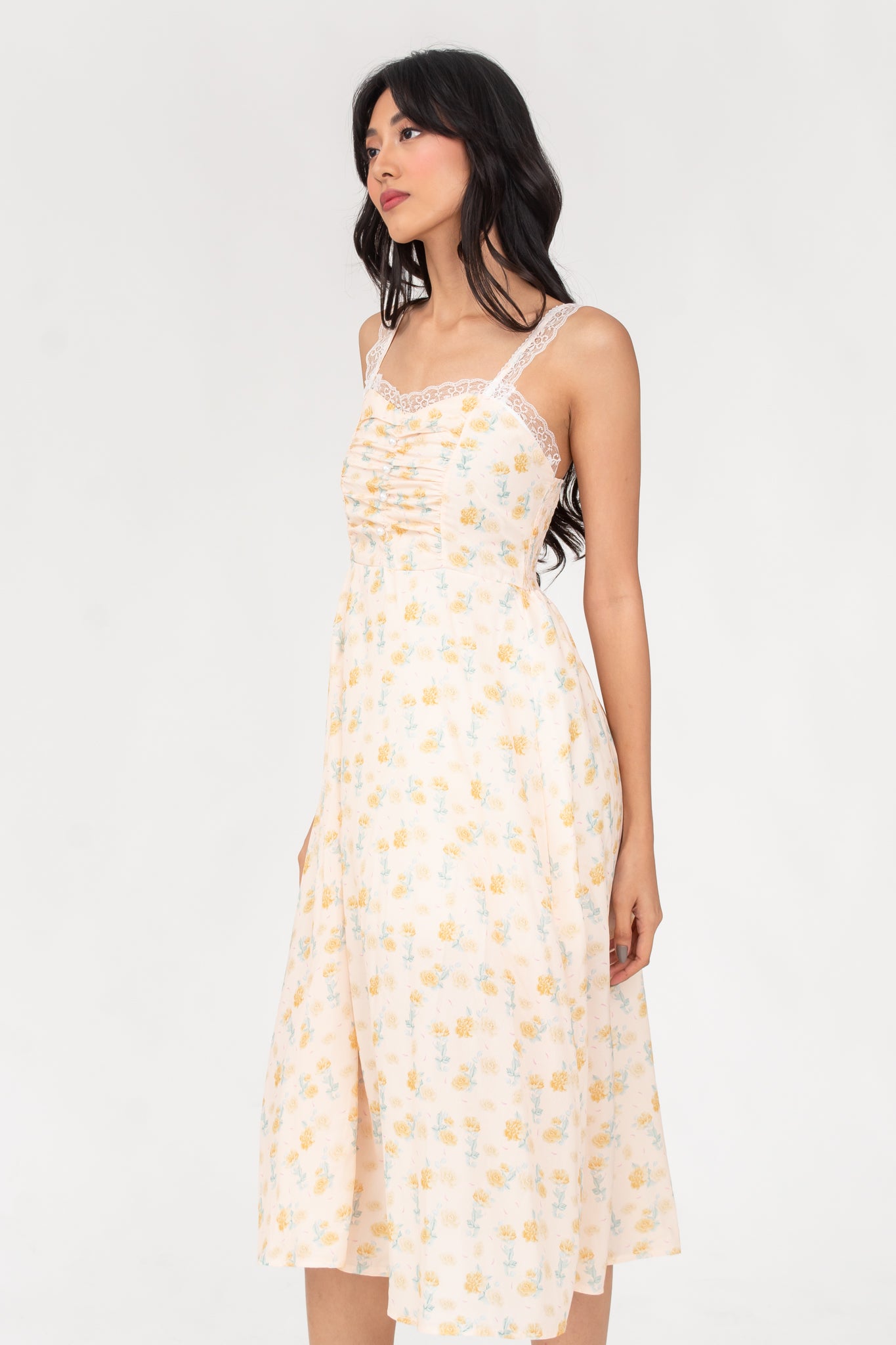 Noreen Sleeveless Floral Midi Dress