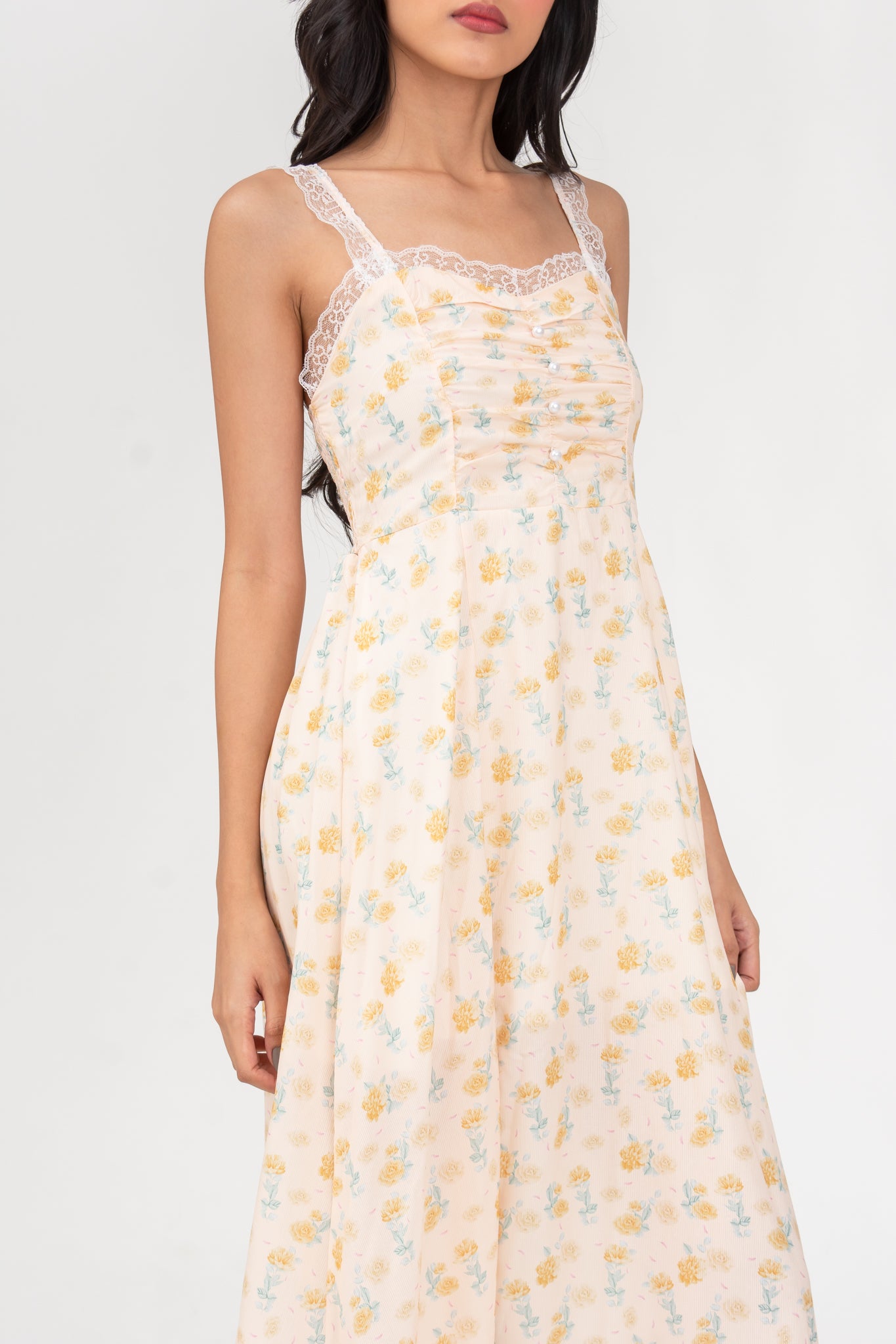 Noreen Sleeveless Floral Midi Dress