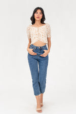 Load image into Gallery viewer, Raine Floral Sheer Crop Top
