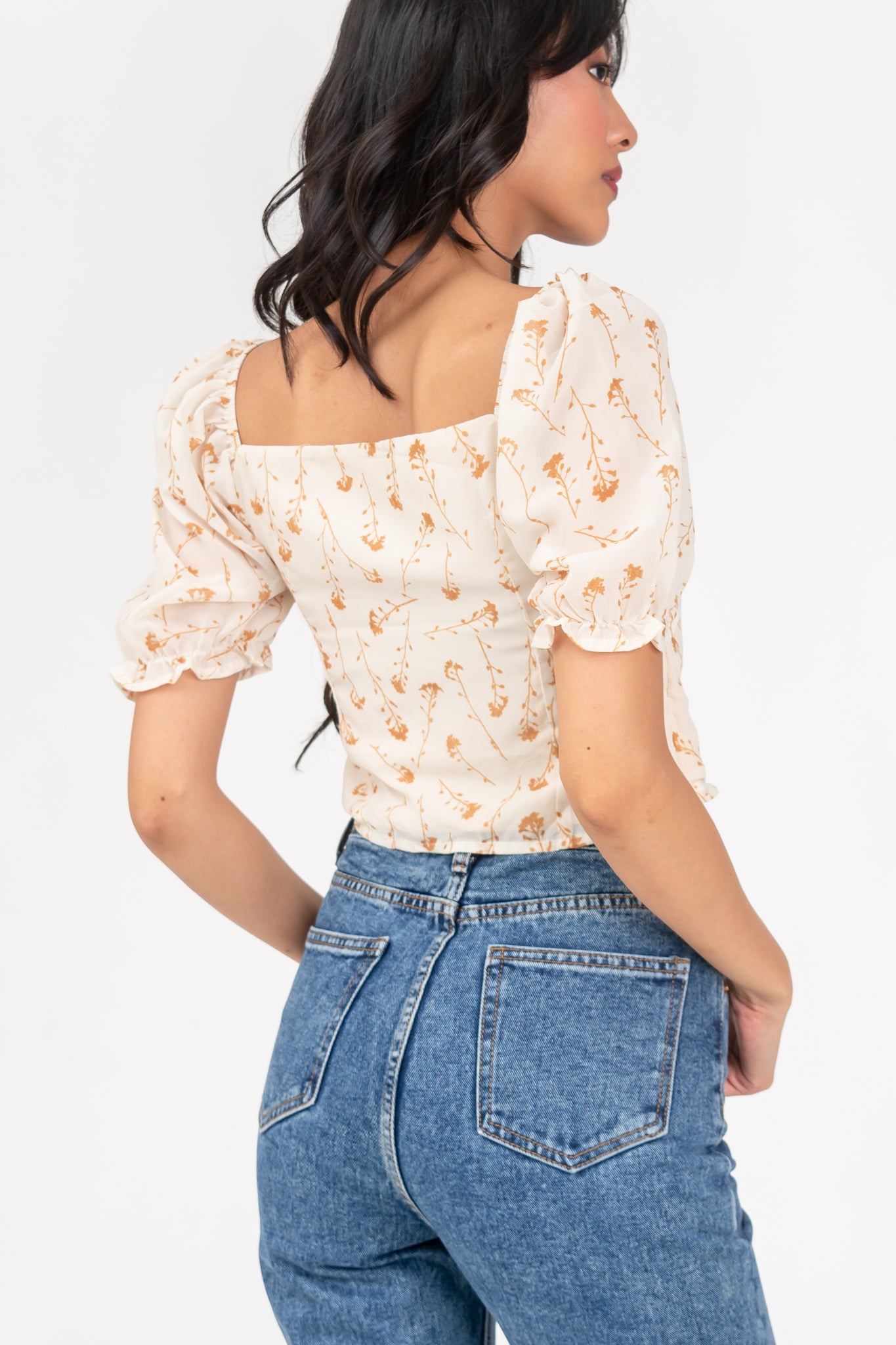 Raine Floral Sheer Crop Top