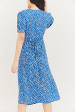 Load image into Gallery viewer, Madie Blue Floral Midi Dress
