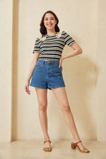 Load image into Gallery viewer, Sylvie Stripes Knitted Top
