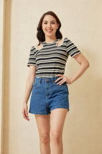 Load image into Gallery viewer, Sylvie Stripes Knitted Top
