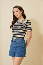 Load image into Gallery viewer, Sylvie Stripes Knitted Top
