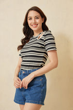 Load image into Gallery viewer, Sylvie Stripes Knitted Top
