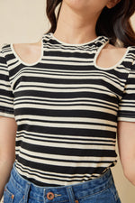 Load image into Gallery viewer, Sylvie Stripes Knitted Top
