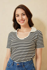 Load image into Gallery viewer, Alby Knitted Stripes Top
