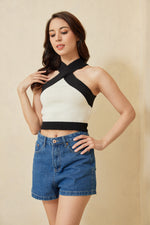 Load image into Gallery viewer, Eryn Halter Neck Crop Top
