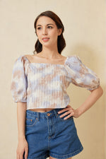 Load image into Gallery viewer, Angea Puff Sleeves Crop Top
