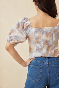 Angea Puff Sleeves Crop Top