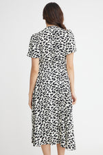 Load image into Gallery viewer, Jacylie Midi Wrap Dress in Black
