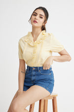 Load image into Gallery viewer, Riella Button Down Top in Yellow
