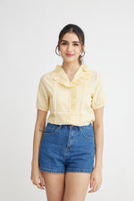 Load image into Gallery viewer, Riella Button Down Top in Yellow
