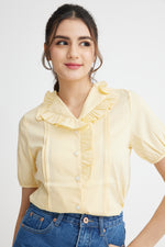 Load image into Gallery viewer, Riella Button Down Top in Yellow
