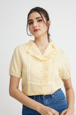 Load image into Gallery viewer, Riella Button Down Top in Yellow

