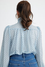 Load image into Gallery viewer, Zelle Polka Dot Long Sleeve Top
