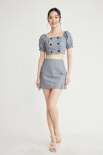 Load image into Gallery viewer, Friday Button Down Crop Top
