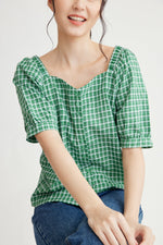 Load image into Gallery viewer, Indi Button Down Gingham Top
