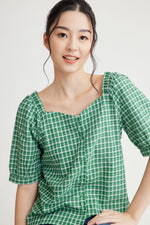 Load image into Gallery viewer, Indi Button Down Gingham Top
